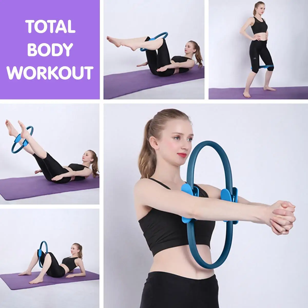 Pilates Exercise Ring Band Training Blue