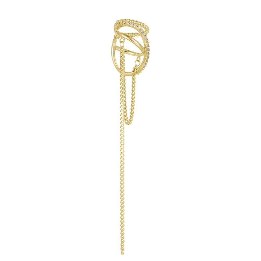 Long Chain Irregular Line Earclip Without Hole Earrings for Women Simple Non Piercing Earcuff Ear Accessories Jewelry KDE128 6