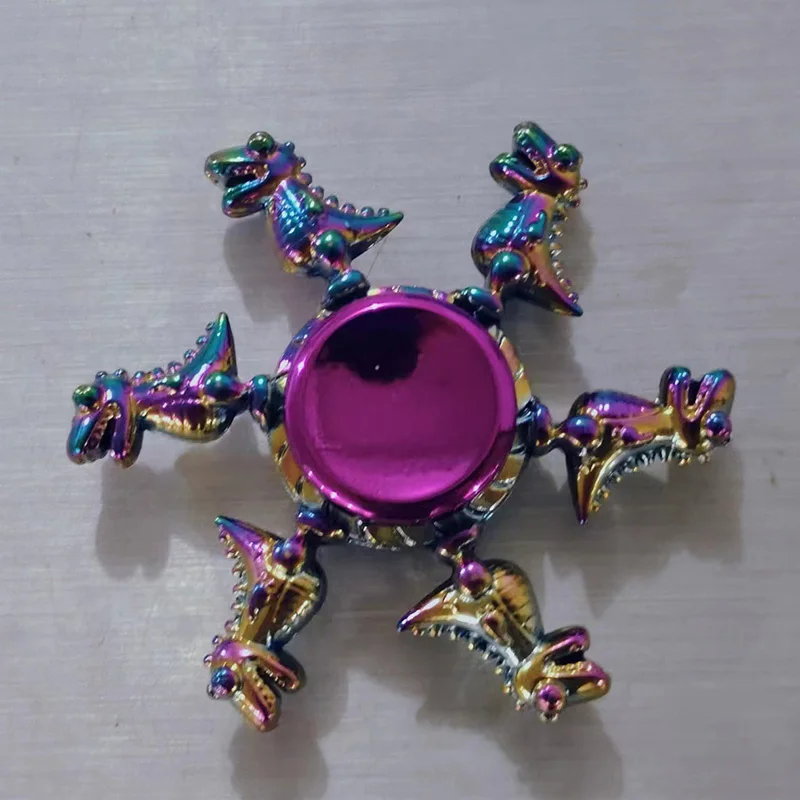 1 Pieces Alloy Finger Spinner Colorful Gyroscope Adult Office Decompression Toys 6