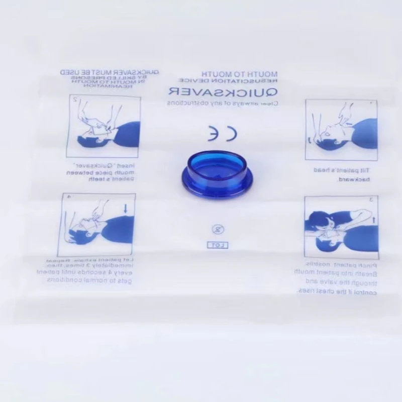 Disposable First Aid Breathing Respirator Mouth to Mouth CPR Face Shield Artificial Respiration Breathing Mask Rescue Tools
