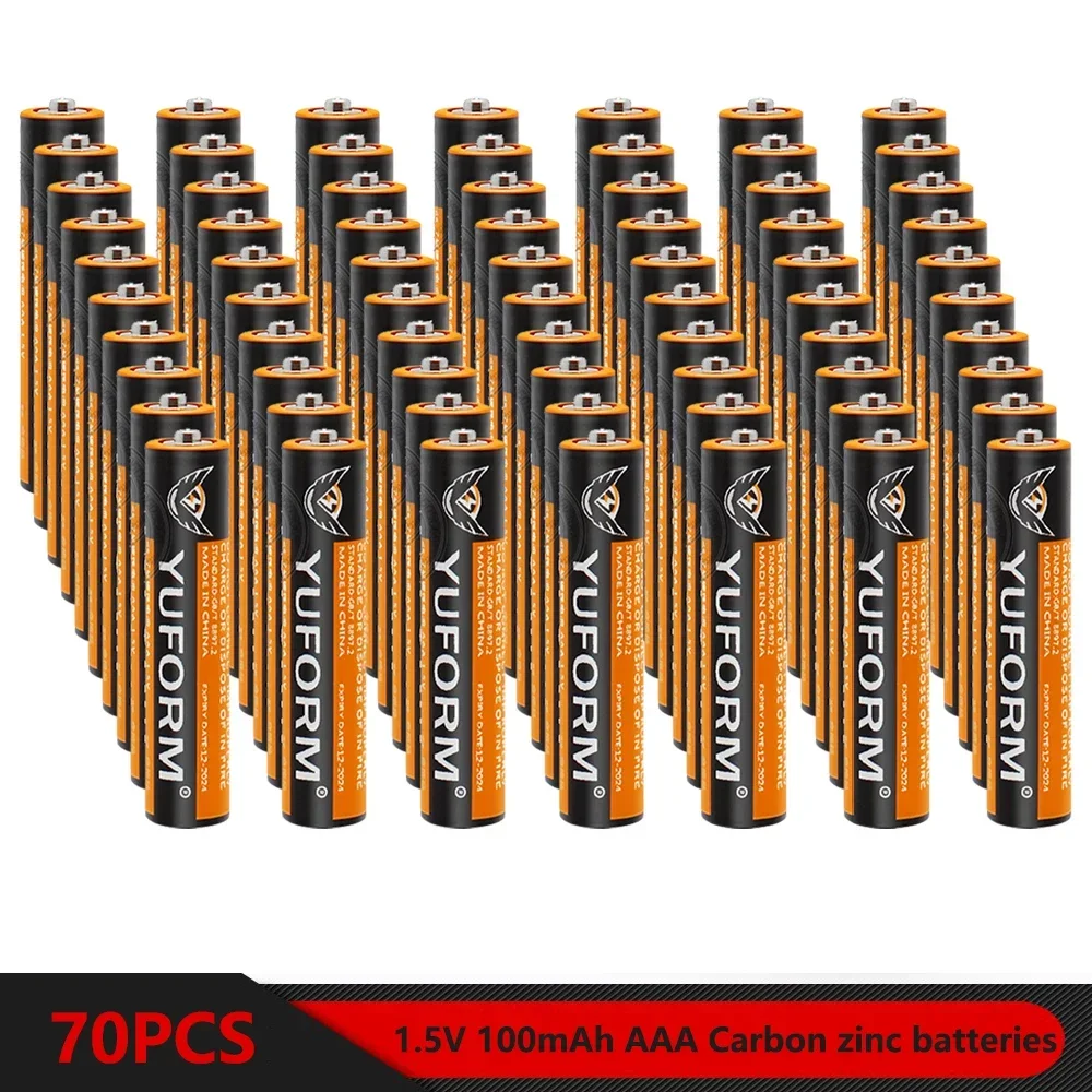 

70 шт., одноразовая Щелочная сухая батарея с реальной емкостью 1,5 в AAA для светодиодной фотоигрушки, Mp3-камеры, флэш-бритвы, CD-проигрыватель, беспроводная мышь