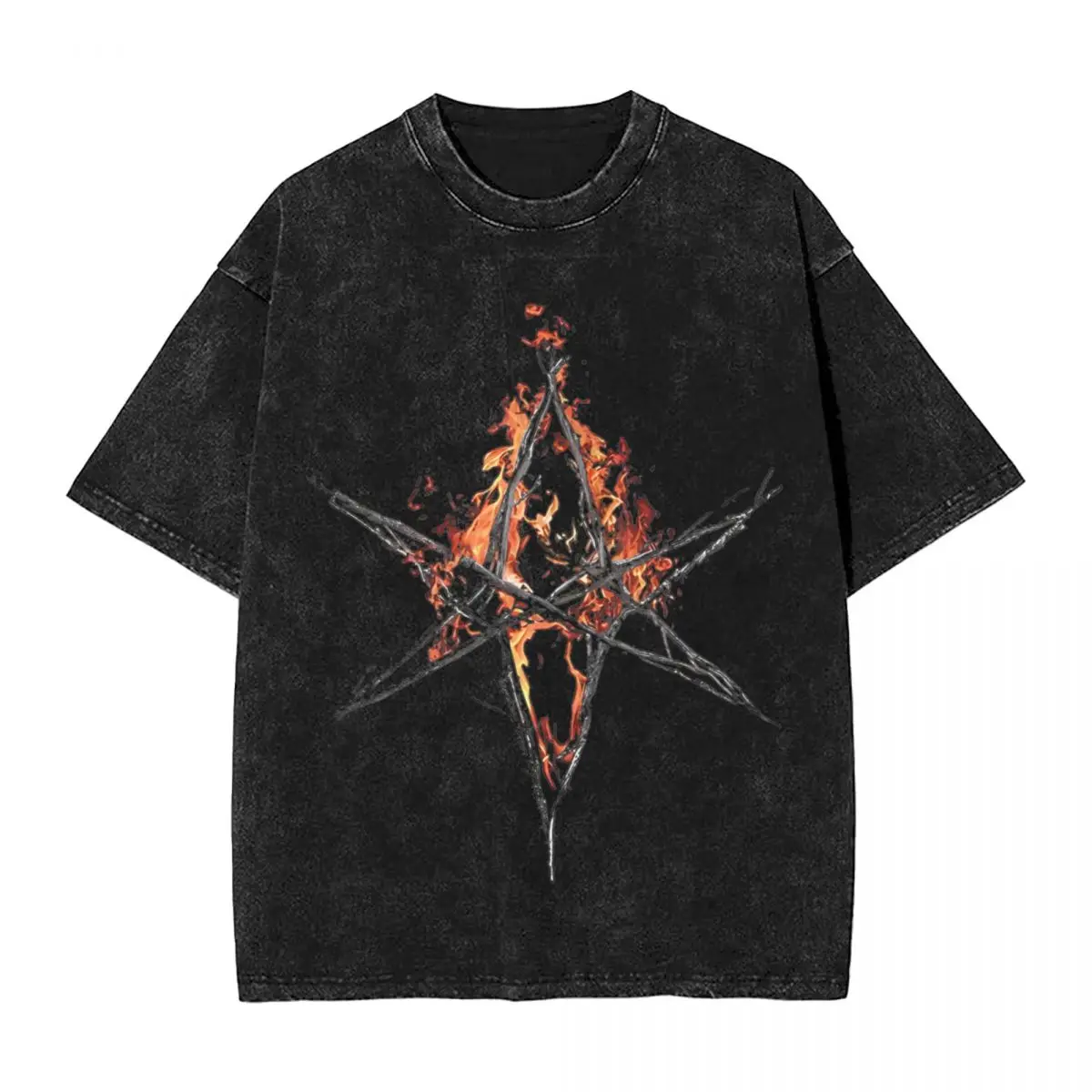

Men's Flaming Hex Bring Me The Horizons T-Shirts Music Band Tees Summer Streetwear Short Sleeves T Shirt Round Neck Pop Tshirt