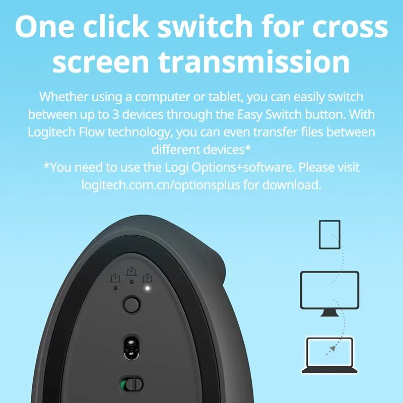 LOGITECH-人間工学に基づいたワイヤレスゲーミングマウス Bluetooth 4000DPI デスクトップ/ラップトップ用 6ボタン付き | LTC GM022 超軽量 3 モード ワイヤレス ゲーミング マウス