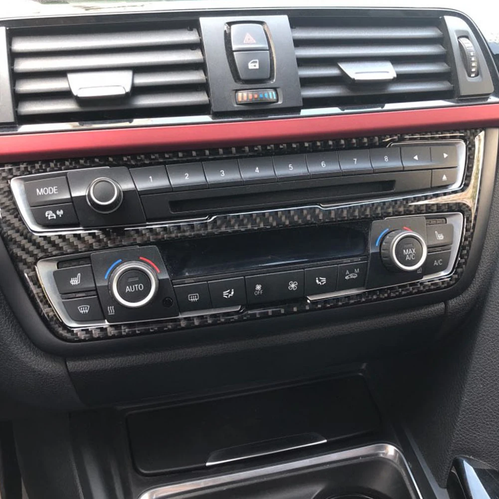 

Carbon Fiber CD Control Console Panel Trim For 3 4 Series F30 F40 Acesssories