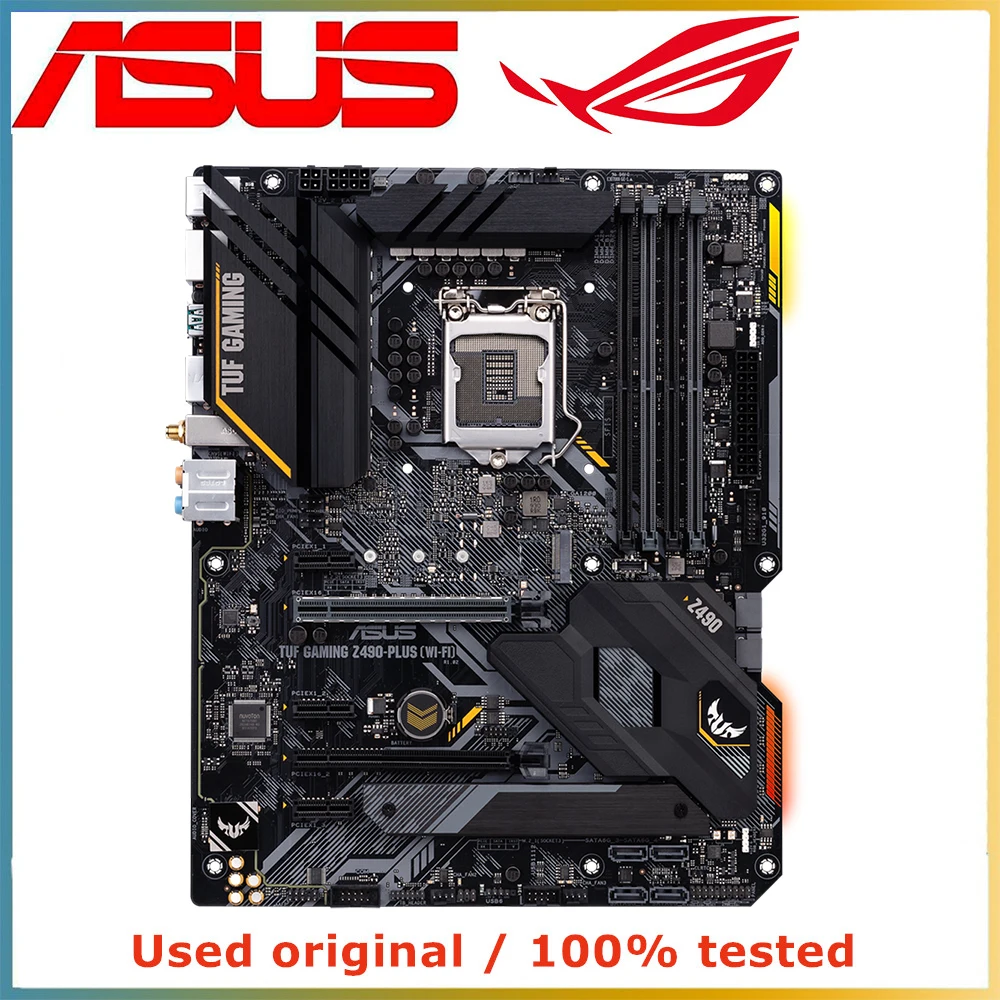 Per Asus Tuf Gaming Z490-Plus (Wi-Fi) Scheda Madre Del Computer Lga 1200 Ddr4 128G Per Scheda Madre Desktop Intel Z490 Pci-E 3.0 X16