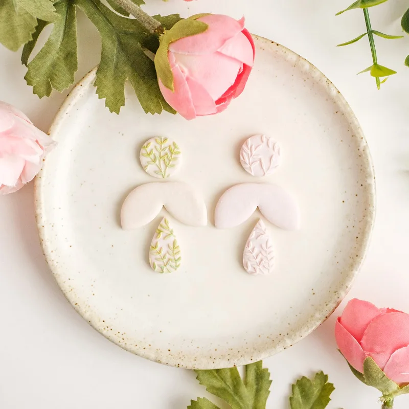 Soft Pottery Polymer Clay Cutter Roller Wicker/leaf Plant Texture Mold DIY Pendant Jewelry Roller Pottery Tools