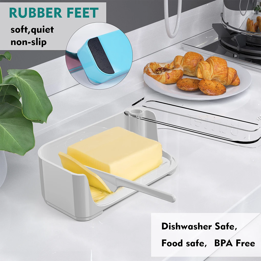 Butter Dish Cheese Cutting Butter Storage Container Kitchen Box With Covers For Cooking Preserving Serving Dessert Tray