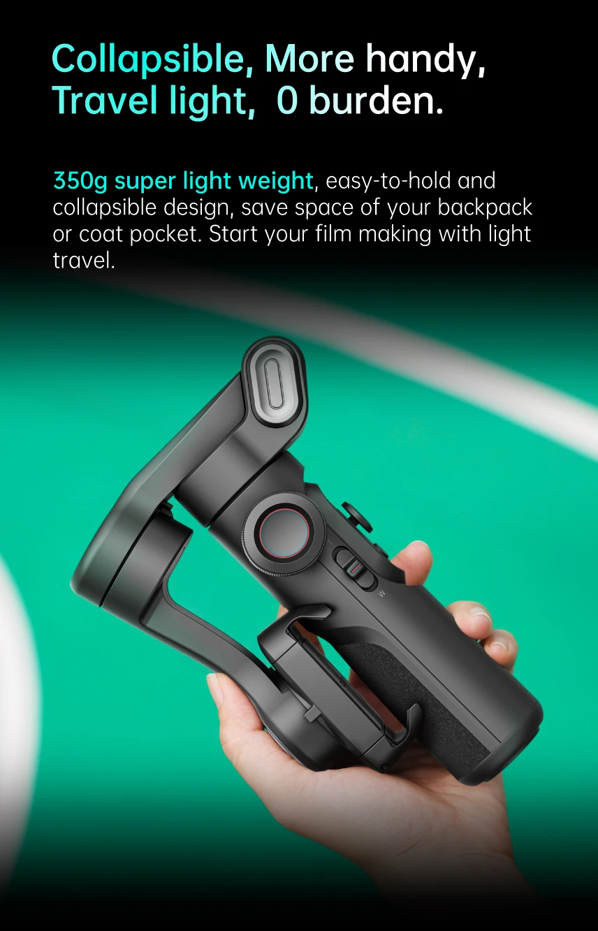 AOCHUAN 3-Achsen Handheld Gimbal Stabilisator SmartXE für Smartphone für iPhone Android mit KI-Gesichtsverfolgung für TikTok Vlog – Detail 10