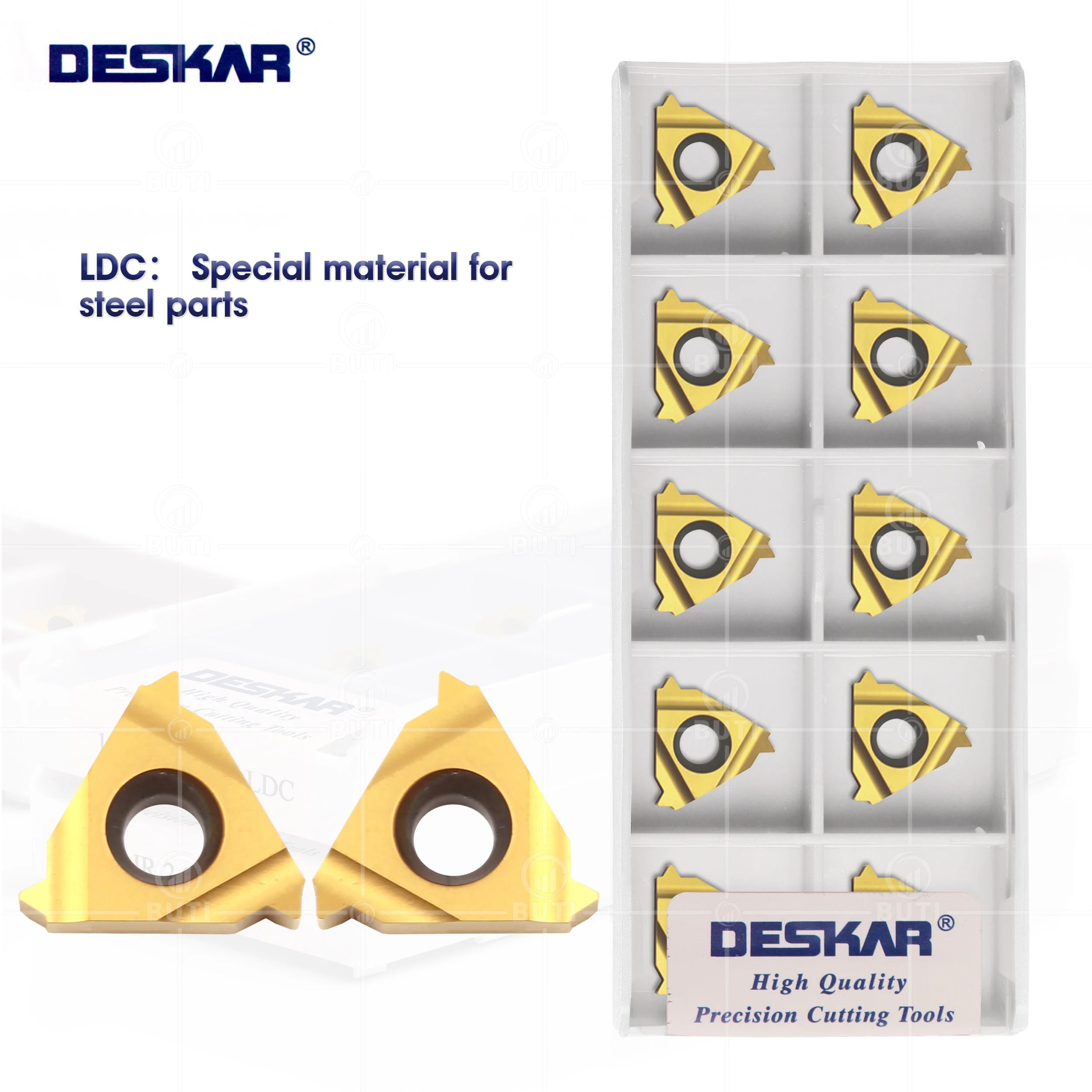 

DESKAR 100% Original 16ER 16IR 1.0 1.25 1.5 1.75 2.0ISO 2.5ISO 3.0ISO 3.5ISO LDC Threading Blades CNC Carbide Inserts For P.M. K