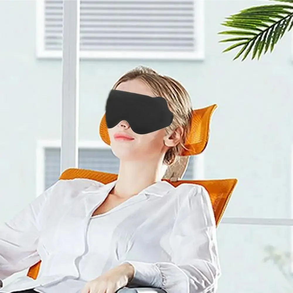 3D Blockout Sleep Eye Mask Breathable Adjustable Strap Light Blocking Eyeshade Ergonomic No Pressure on Eyes Eye Cover Night