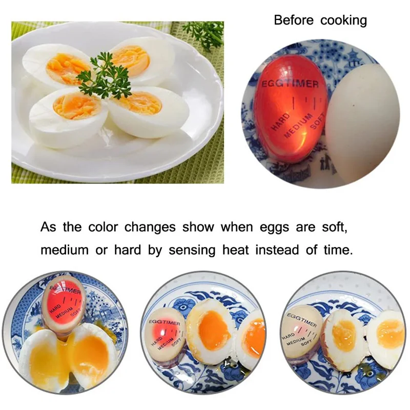 Boiled Egg Timer Colour Changing Easy to Read Egg Cooking Indicator for  Home