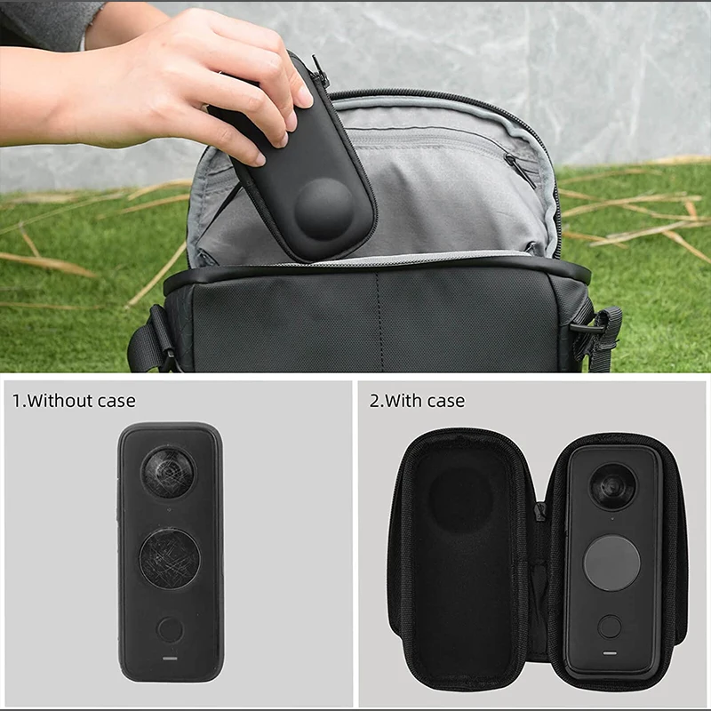 Insta360 One X3X2/X 액션 카메라 용 휴대용 운반 케이스, 보관 가방, 미니 보호용 하드 PU 쉘 박스 액세서리