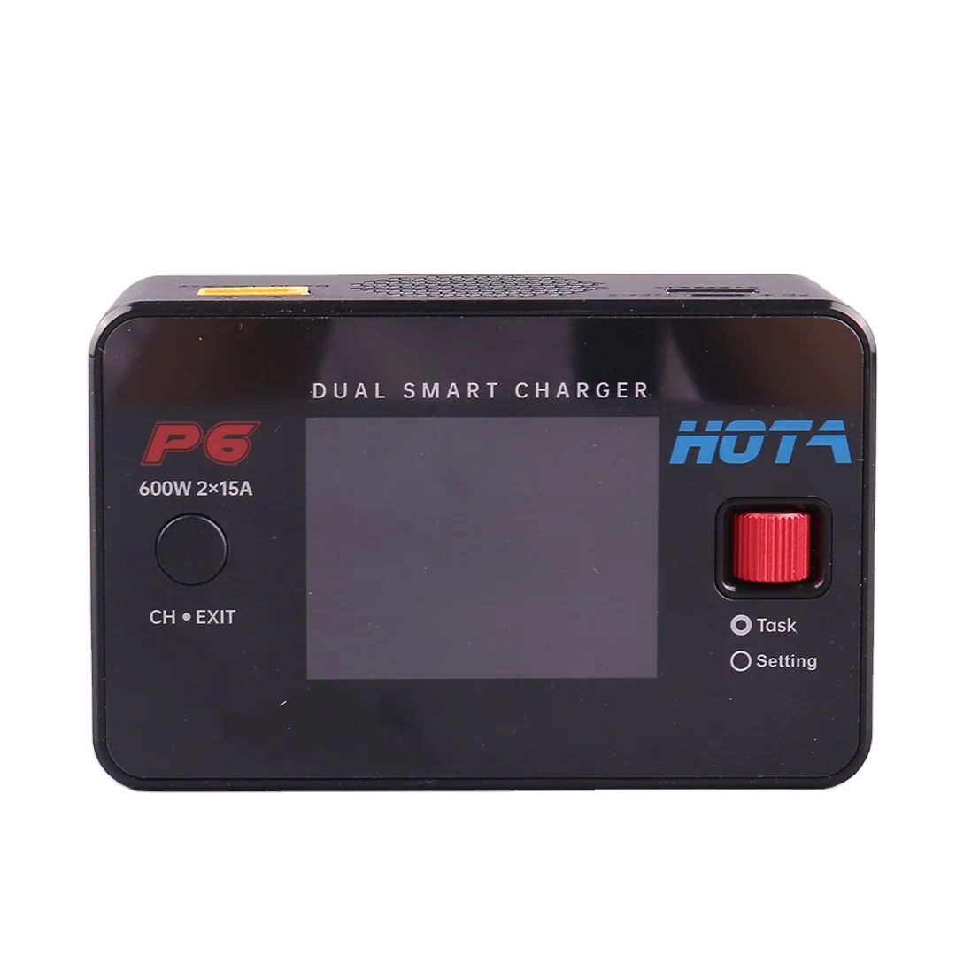 HOTA P6 Двойное интеллектуальное зарядное устройство AC240W DC600W 15A для Lipo LiIon NiMH аккумулятора с зарядкой Type-C для iPhone Samsung