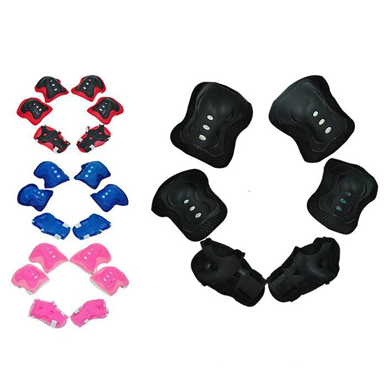 6Pcs/set Kids Sports Protected Gear Knee Pads Elbow Pads Wrist Guards Roller Skating Safety Protection Pads Elbow Knee Pad