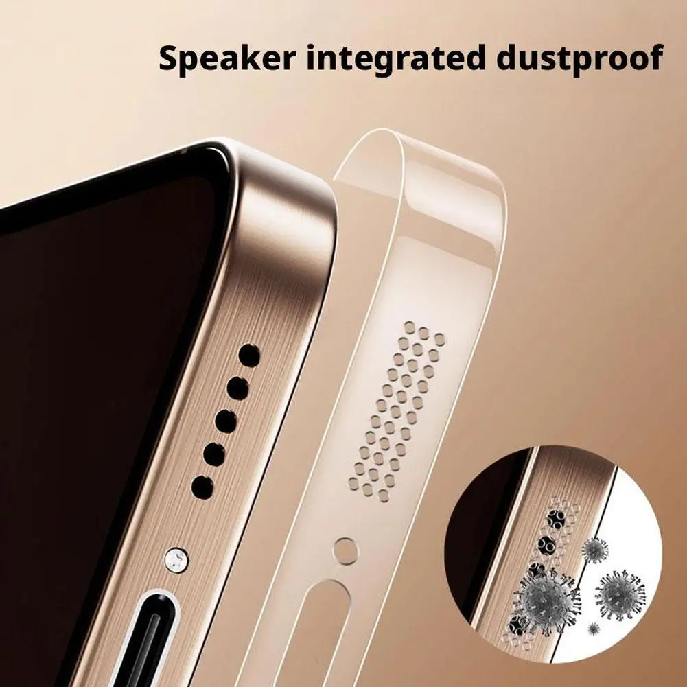 Air Side Hydrogel Screen Protector with Dust-Proof Frame and Soft TPU Sticker