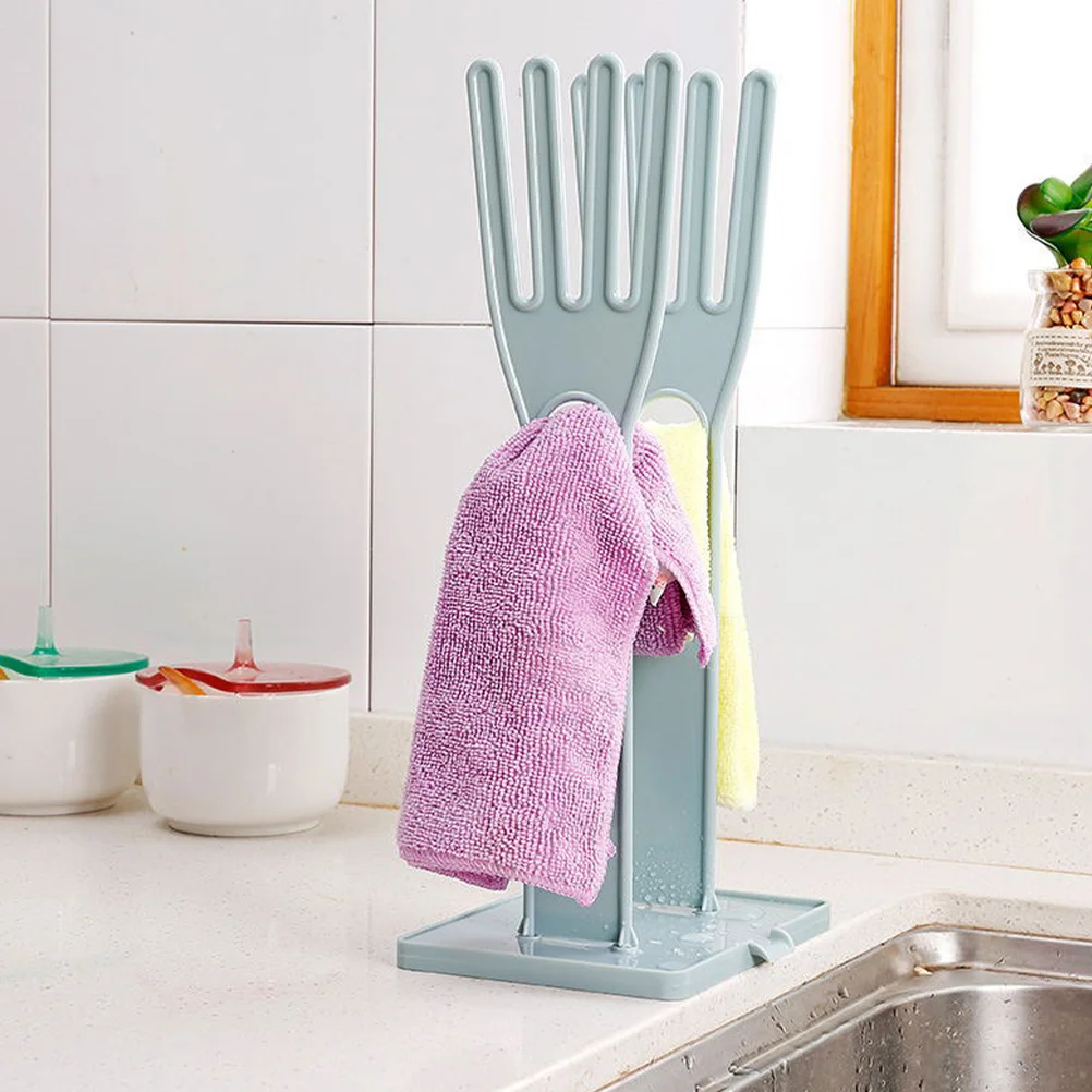 

2pcs Kitchen Glove Holder Coutnertop Glove Drying Rack Mitten Towel Storage Organizer Stand