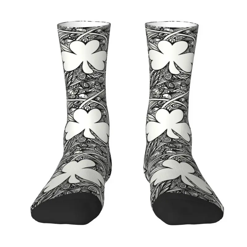 

Fun Mens Shamrock Dress Socks Unisex Comfortable Warm 3D Print Crew Socks