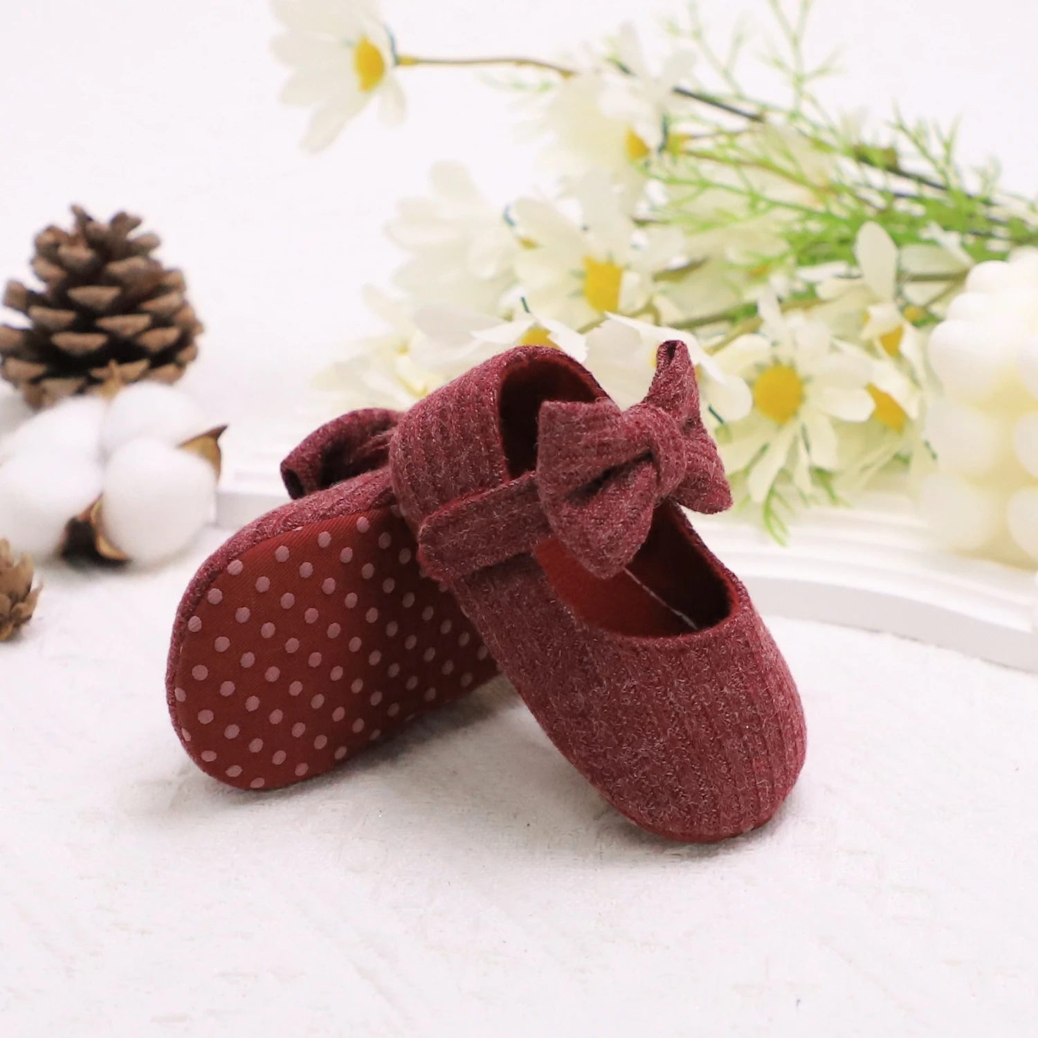 Adorable Bowknot Mary Jane Shoes For Baby Girls - Lightweight, Non-Slip & Soft Flat Sole For Indoor/Outdoor Walking All Year Rou 2