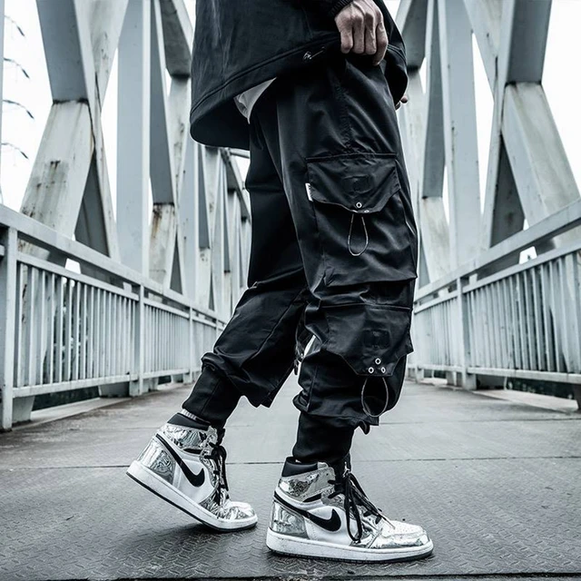 Tactical Hip Hop Cargo Techwear, Techwear Cargo Joggers