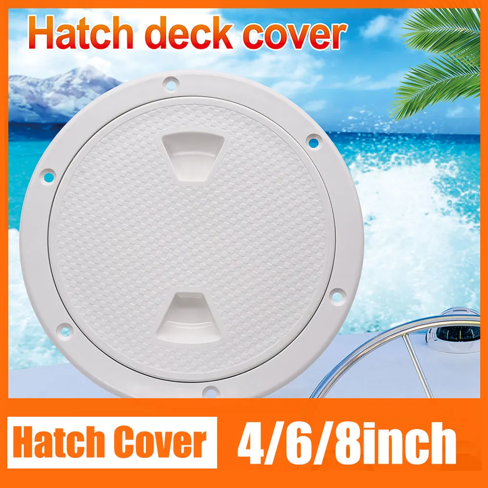 Hatch Cover Round Deck Inspection Access 4/6/8 inch White Hatch Non-slip Hand Hole Cover Inspection Work For Boat Yacht Marine 1pair women men household gloves coin jewelry lightweight gloves serving waiters drivers white cotton inspection work gloves