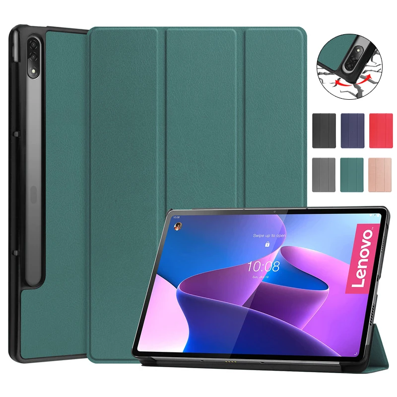 Per Lenovo Tab P12 Pro Custodia Tri-Pieghevole Supporto Magnetico Smart Cover Per Funda Lenovo Xiaoxin Tab P12 Pro 12.6 Pollici 2021 Tablet