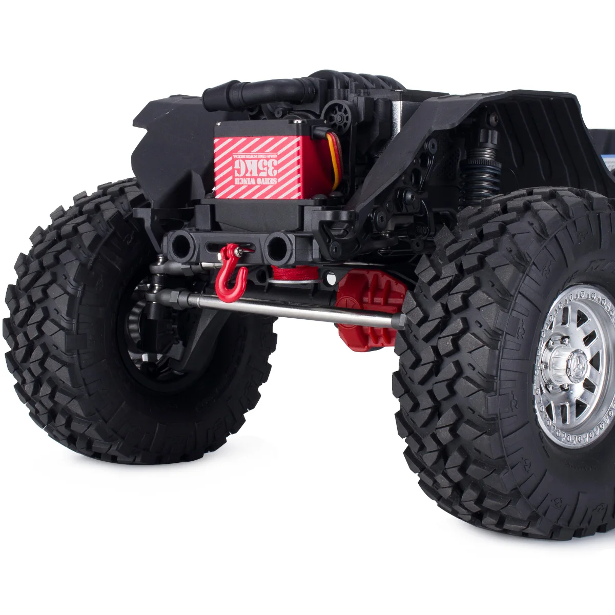 Treuil Servo 35kg pour Crawler RC - Câble Acier + Servo 35kg