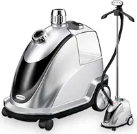 Steamer for Clothes, 1500W Powerful Standing Garment Steamer with Roll Wheels, 2.4L Water Tank for 90 Mins Continuous St 1