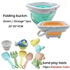 1/11PCS Summer Beach Set Toys for Kids Digging Sand Folding Bucket Watering Bottle Shovels Children Beach Water Game Toys Tools 5
