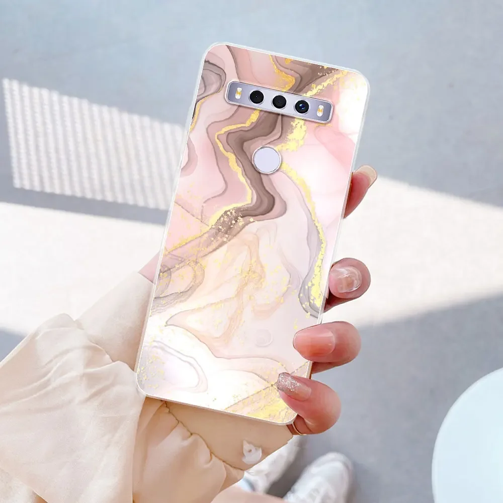 Stylish Clear Silicone Soft Shell Phone Case with Fashion Print Design