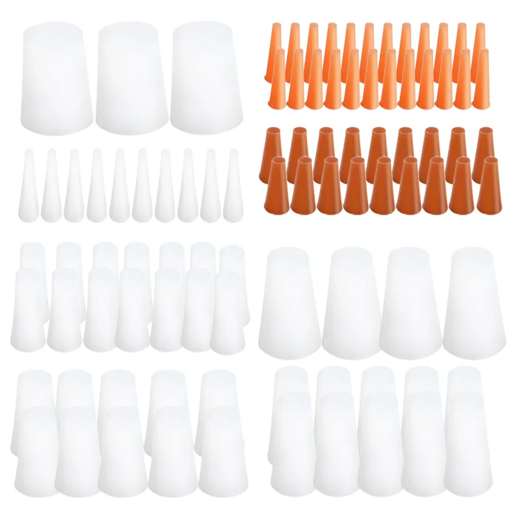 

Replacement Brand New Durable High Quality Silicone Cone Plugs High Temp 100Pcs/Set Classroom For Scientist Lab