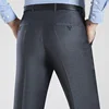 Summer Business Thin Suit Pants For Men Size 29-56 Spring Autumn Male Formal Solid Silk Long Dress Pants Baggy Office Trousers 4