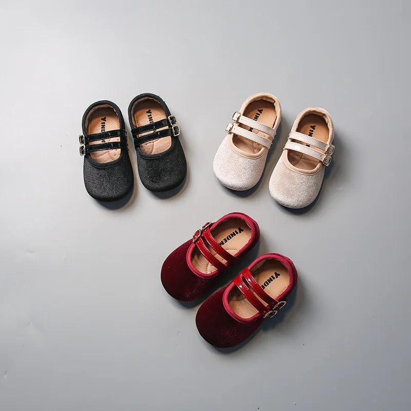 2025 Spring New Butterfly Knot Girls' Leather Shoes Non slip Soft Bottom Suede Mary Jane Princess Single Shoes Summer Sandal 4