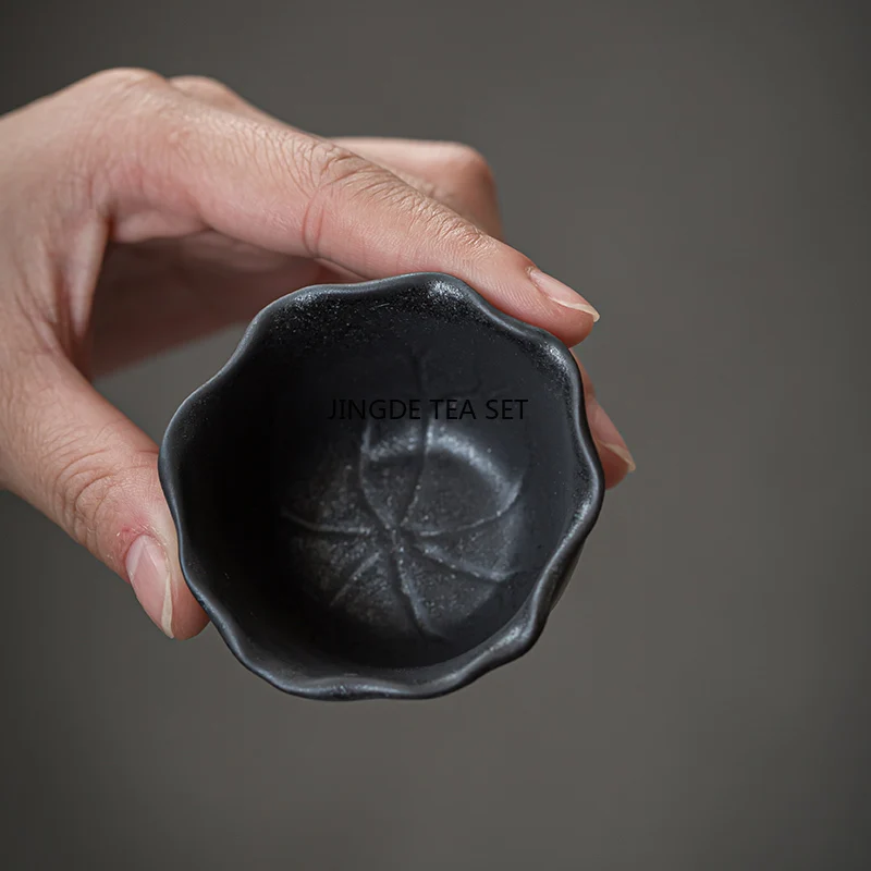 1 piece of Chinese creative ceramic tea cup meditation cup gold-plated ceramic tea bowl Kung Fu tea set