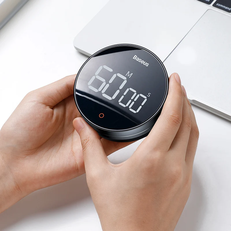 Kitchen Timer Baseus Magnetic Countdown Alarm Clock Manual Digital Timer Stand Desk Clock Cooking Shower Study Stopwatch