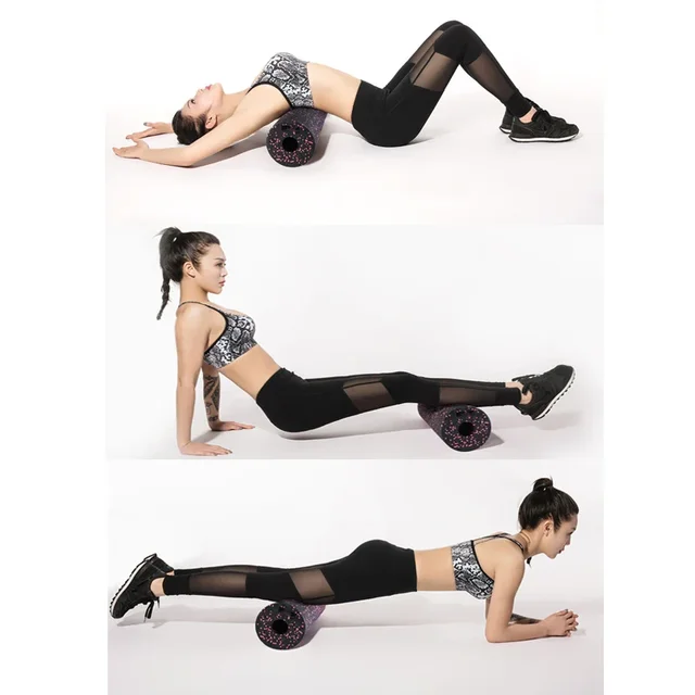 30*15CM EPP Pilates Foam Roller Black Yoga Foam Roller Exercise Equipment Massage Roller Body For Women/Men 6