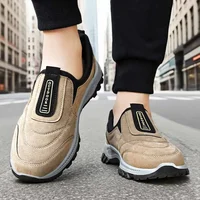 Fashionable Men's Outdoor Sports Shoes Easy to Wear Couple Style Casual Sneakers round Toe Synthetic Leather PVC Bottom