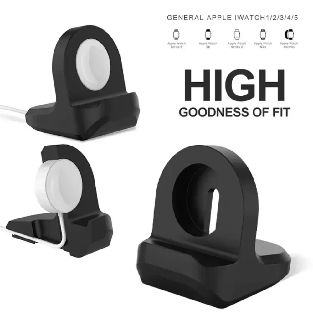 Silicone Watch Wireless Charger Stand Protective Cover For Apple Watch iWatch Desktop