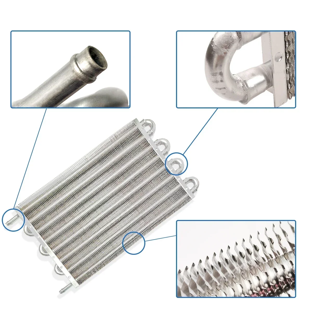 Oil Cooler 4 Row 6 Row 8 Universal Aluminum Radiator Converter Kit Auto Manual fit for Car Motorcycle Remote Transmission