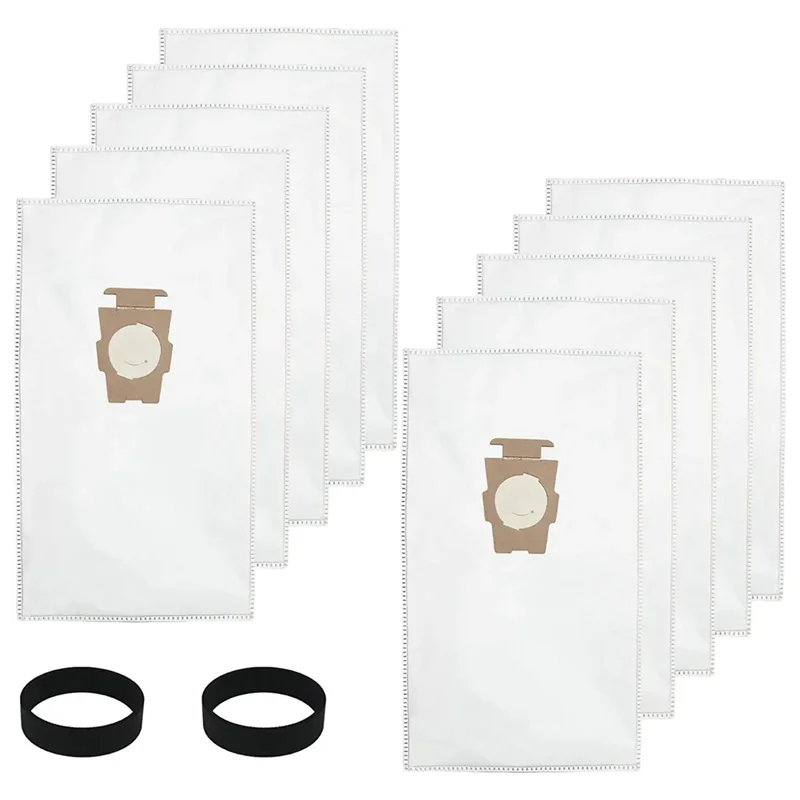 10 Pack Vacuum Cleaner Dust Bags and 2 Belts for 204811, 204814, 205811 Style F,G3 G4 G5 G6 G7 G8 G9 G10 G11 G12