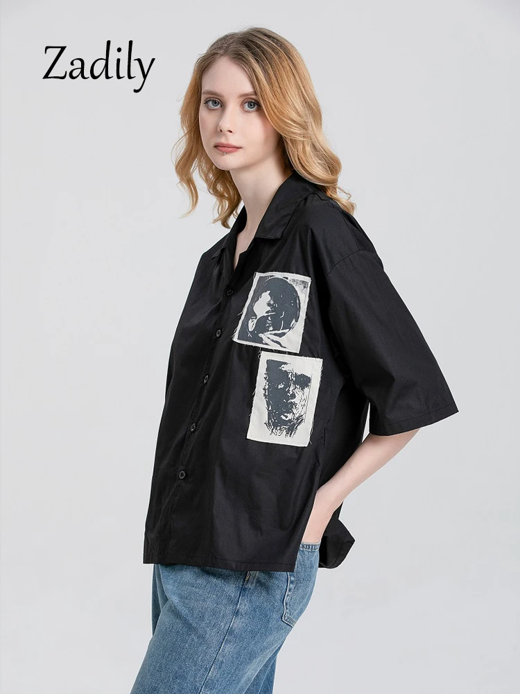 Gothic Blouse Women Clothing | Street Wear Button Shirts