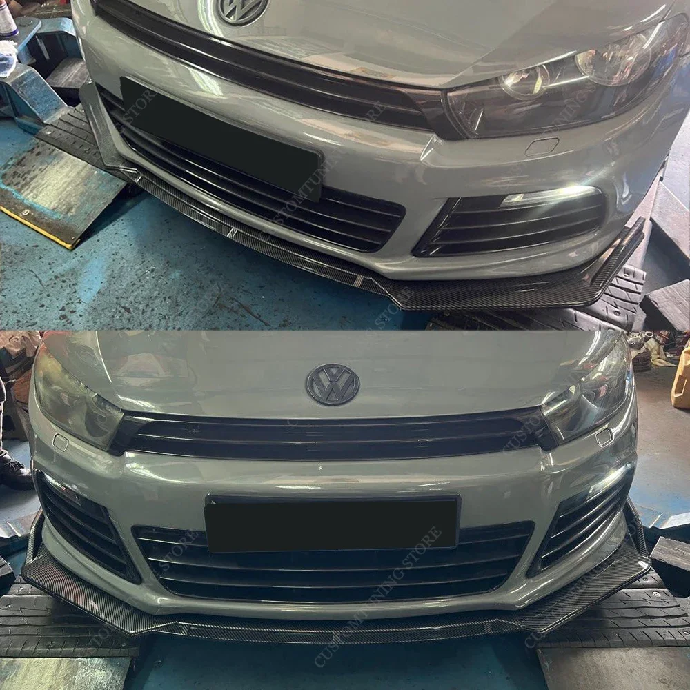 자동차 앞 범퍼 립 스포일러 스플리터 디퓨저, VW Scirocco MK3 R Scirocco III R 2010-2014, 프리 페이스리프트 스타일링 바디킷, 3 개