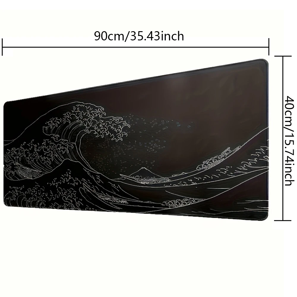 Large Extended Non-Slip Mouse Pad with Stitched Edges