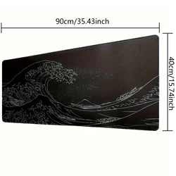 Large Extended Non-Slip Mouse Pad with Stitched Edges (900x400x2mm)