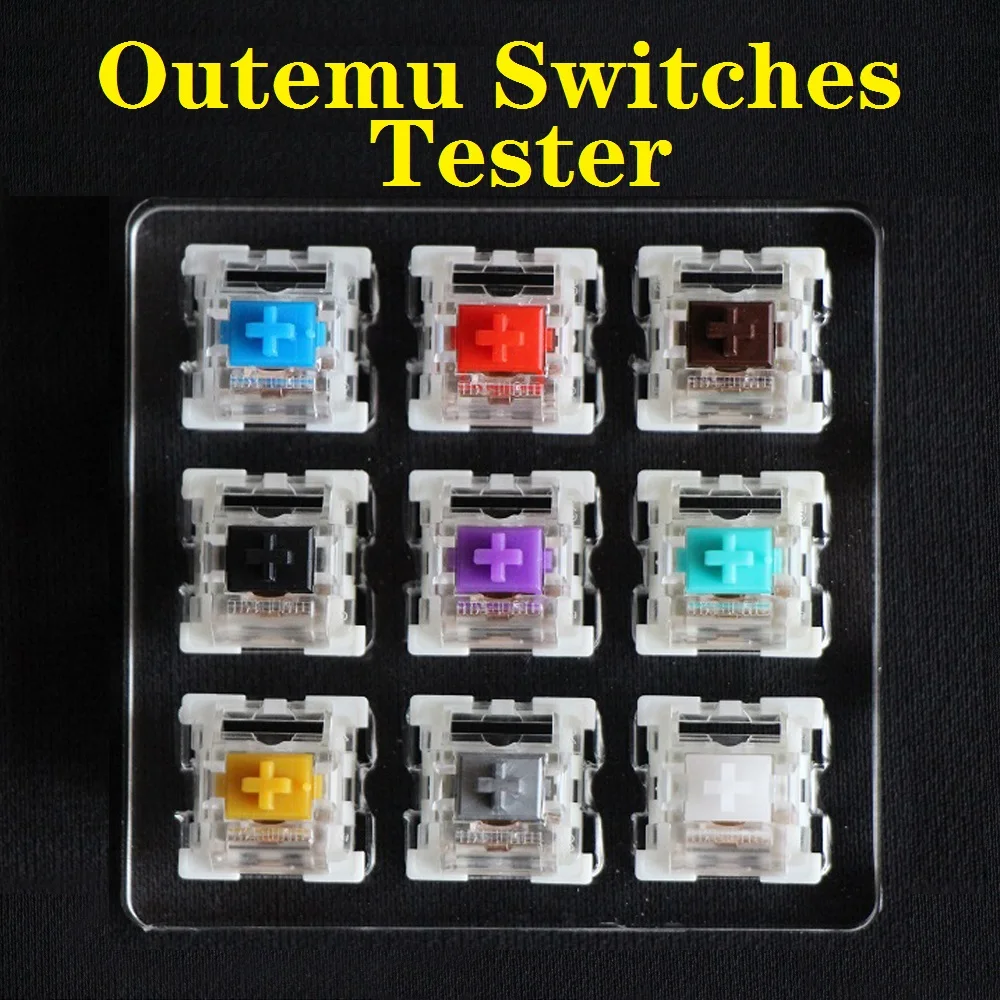 Outemu Schalter Tester für Mechanische Tastatur Blau Rot Braun Schwarz Lila Grün Gold Silber Stille Weiß Achsen Anpassen Gaming