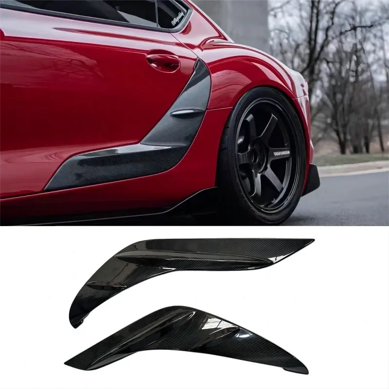

Для Toyota Supra A90 TRD Стиль сухое углеродное волокно стекло дверь боковая отделка крышка защитная накладка 2019 + 2021 +