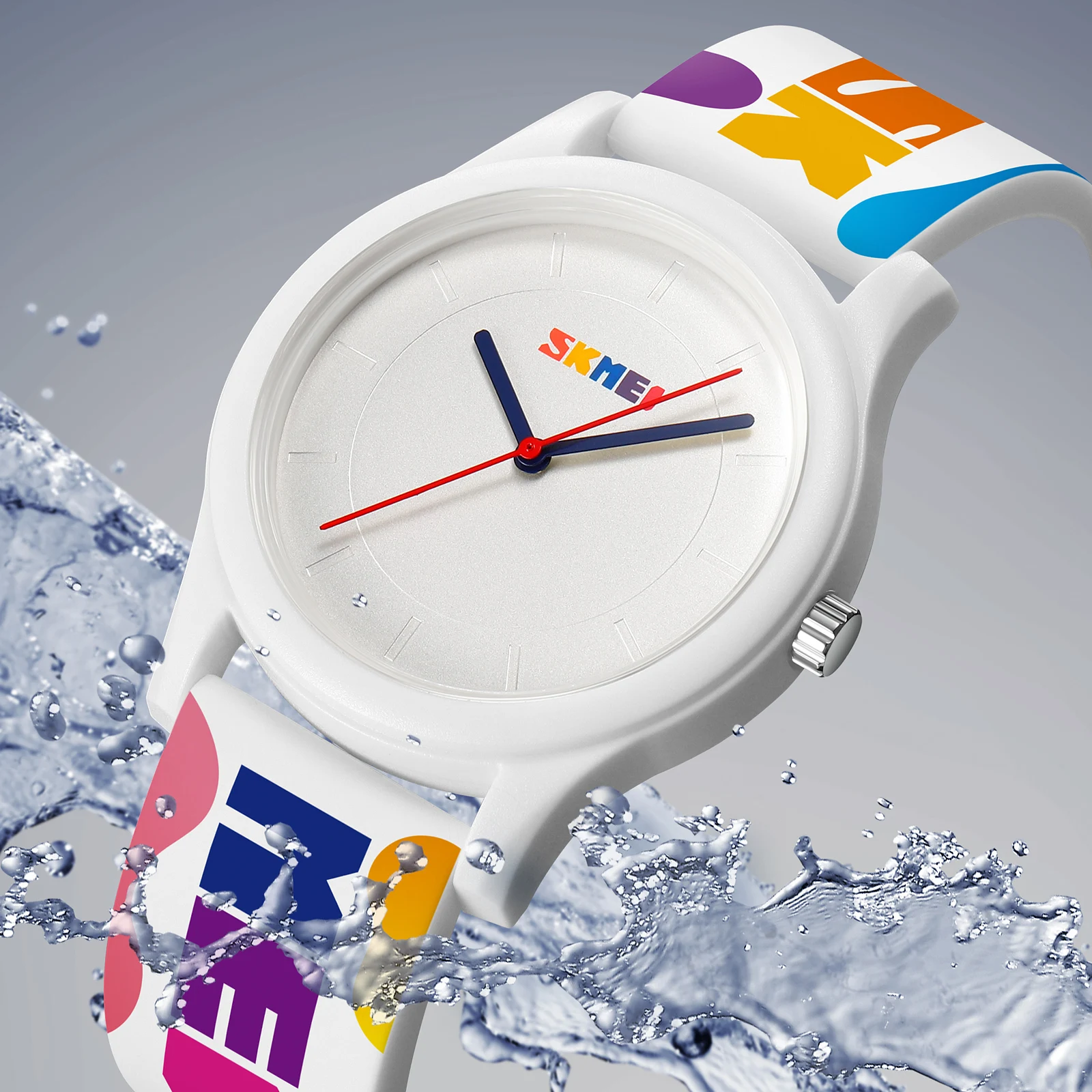 

SKMEI Fashion Cartoon Quartz Watch Cute Theme Pattern Kids Waterproof Silicone Strap Casual Sports Trend Student Watch 1880