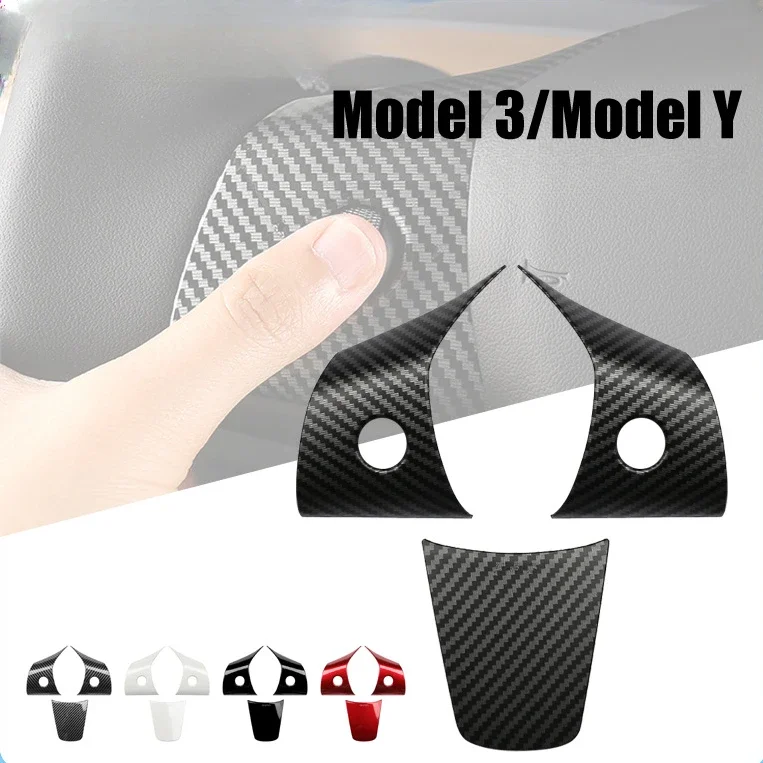 

Автомобильная Мерцающая модель из АБС-пластика и углеродного волокна, искусственное украшение для руля Tesla Model 3, модифицированные аксессуары для интерьера