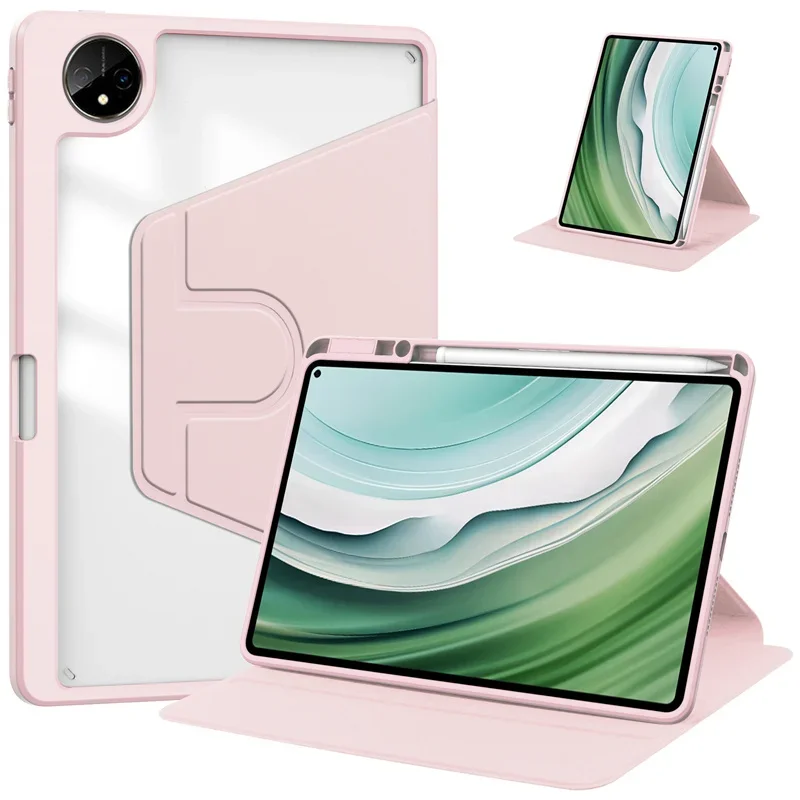 Premium 360° Rotating Acrylic Stand Case with Pencil Holder