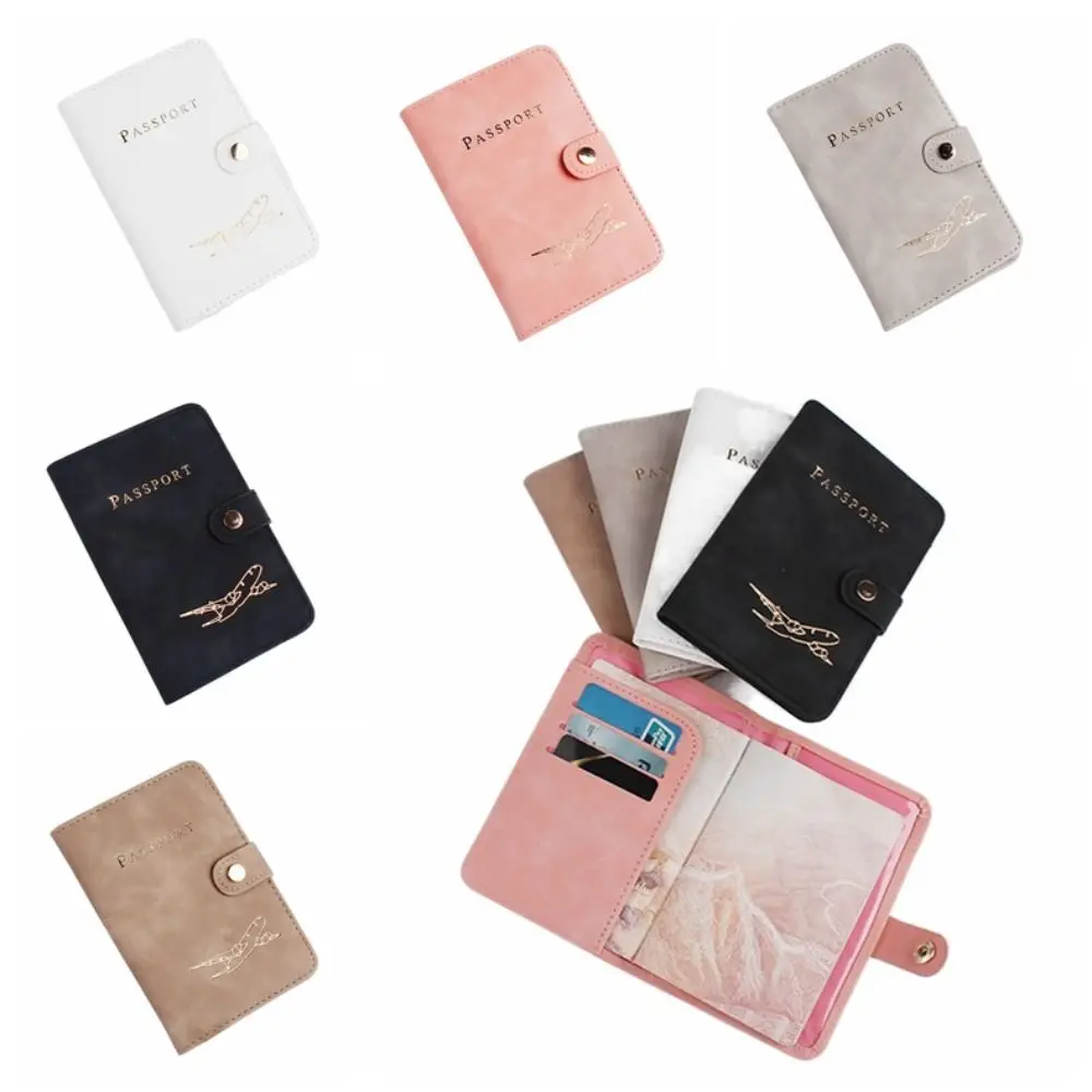 

PU Leather Travel Passport Cover with Card Holder Passport Holder Case for Men Travel Document Credit Card Case Wallet Women Men