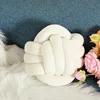 Nordic Hand-woven Three-strand Rope Round Ball Pillow Home Decoration Crystal Velvet Knot Ball Pillow 6